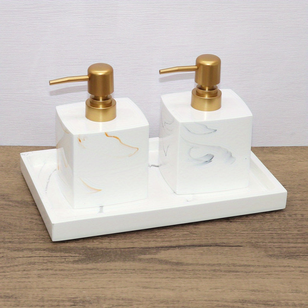 Hotel Bathroom Accessories - Hand Soap & Hand Cream Pump Bottles, Shower Gel & Shampoo Lotion Empty Refillable Bottles Set, Kitchen Soap Dish Soap Dispenser Bottles