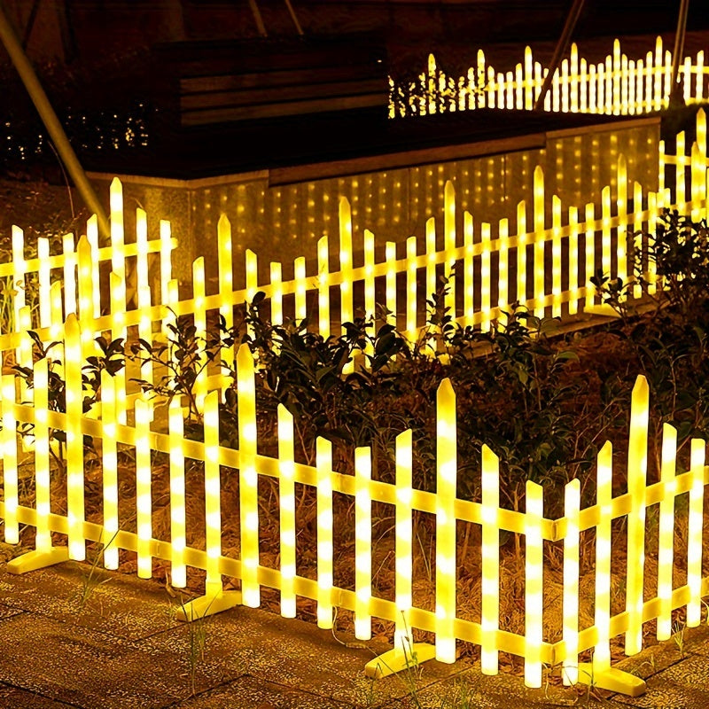 Solar Outdoor Light, 5/8/10-Piece Options, Spring Garden Decorative Fence String Light, 20 Flashing Modes, Ultra-Long Battery Life 3600mAh Lithium Battery, Suitable for Lawn, Path, Christmas Atmosphere and Birthday Scenes