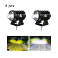 High Brightness LED Lights, Yellow-White/White Dual Light Source, 2-Pack, Wide Illumination Range, Exquisite and Practical, Suitable for Multiple Vehicle Models