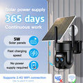Outdoor Safety High-definition Night Vision, Home Security Camera, with Solar Power, WiFi Connection, PIR Motion Detection, Outdoor Home Monitoring Light Alarm, Two-way Audio, Wireless Security Camera, Suitable for Gardens, Front Doors, Rating IP66