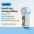 Mini Fan High Speed Operation Quiet Strong Wind, Long Lasting Battery Life Pocket Sized Portable Fan, Ideal for Dormitory Classroom Library