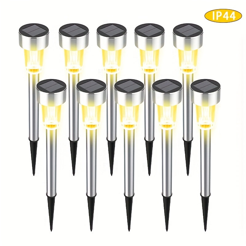 10/20-pack lawn lights solar ground插 lights, rust-proof small tube lights outdoor landscape lighting, multiple colors, suitable for courtyards, gardens, patios, beautiful lighting, easy to install.