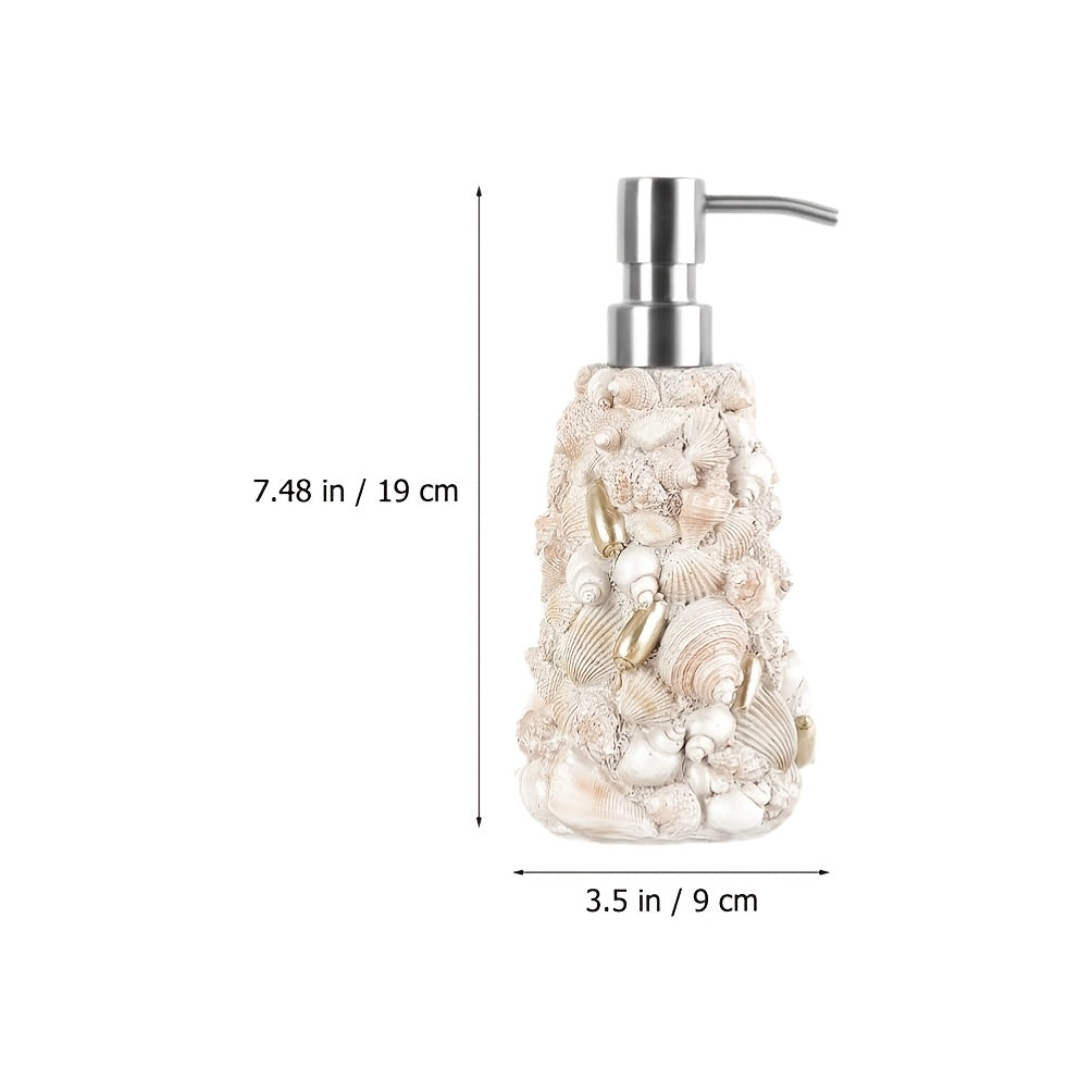 1pc Shell-Shaped Soap Dispenser - Refillable Bottle for Home, Kitchen & Bathroom, Creative Ocean Style Decor