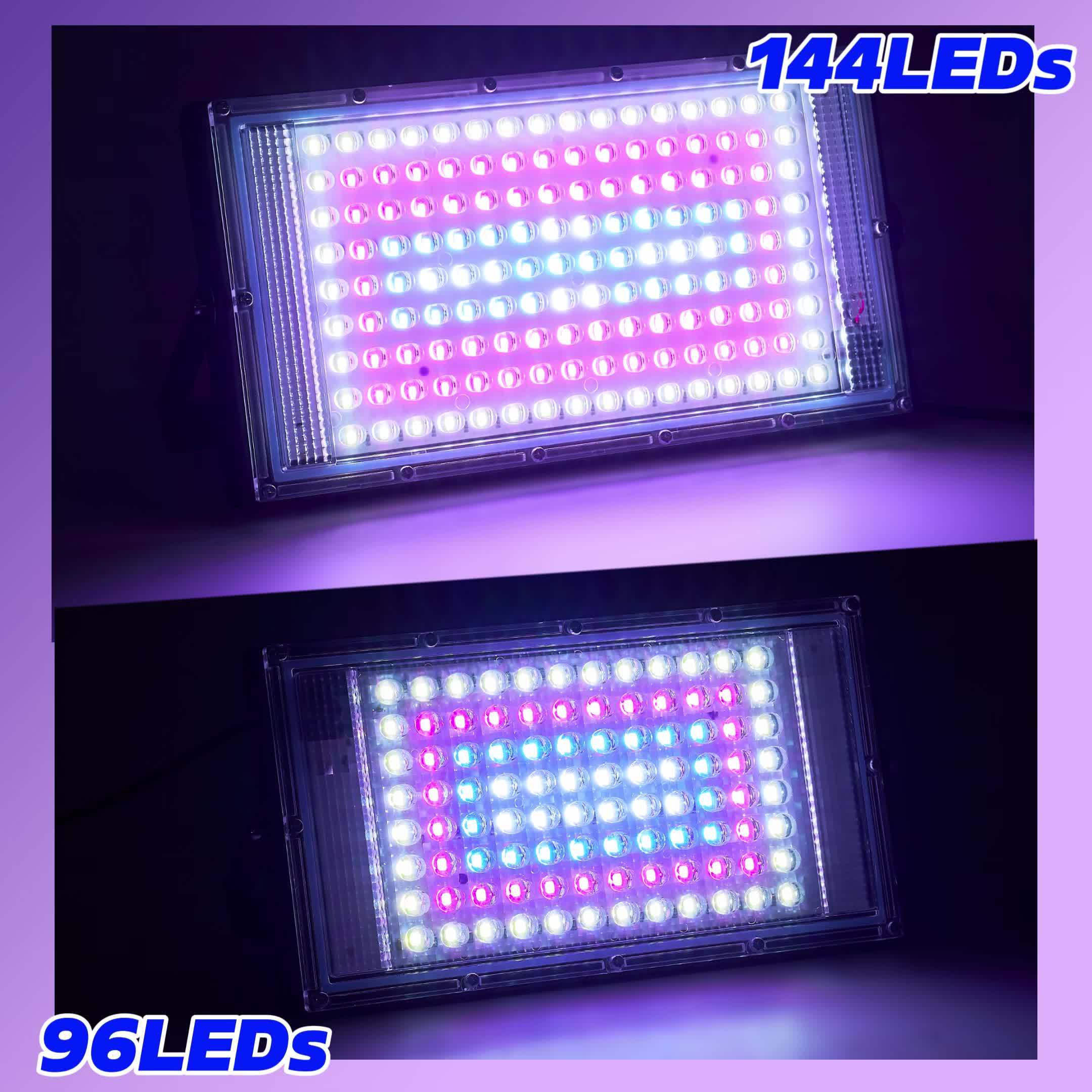 USB Plant Grow Light Strip with Tripod, Sunlike Full Spectrum Grow Lamp, 360° Adjustable Gooseneck, 96/144 LED Grow Light, Supplemental Lighting for Tall Plants, Bonsai, Greenhouse, Hydroponics, Flowers and Large Area Indoor Plants