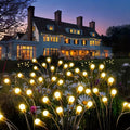 30-Inch 8-Piece LED Small White Ball Warm Light, Solar Powered, 8 Lighting Modes, Outdoor Swaying Light, Suitable for Outdoor Path, Garden, Courtyard Decorative String Light, Birthday Wedding Scene Decorative Atmosphere Creation