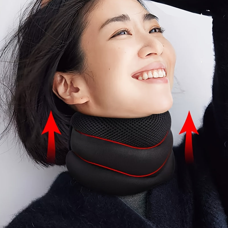 1 件符合人体工学的颈椎支撑带，可调节睡眠支撑项圈，中等硬度，轻质尼龙和聚氨酯泡沫，舒适的颈部稳定器 - 送给父母的理想圣诞礼物