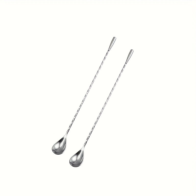 1/2Pcs Long Handle Stirring Spoon, Bar Spoon Mixing Layering Tool, Essential Bartender Accessory for Mixing Cocktails