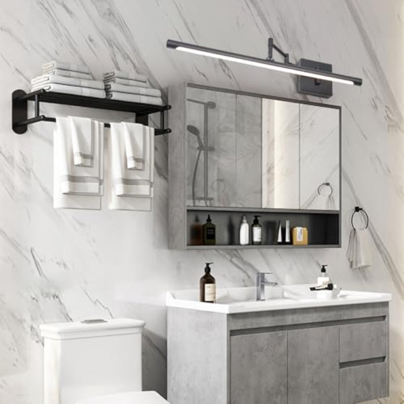 Multi-functional LED mirror lighting light, suitable for bathroom, with long strip design, with swing arm, very suitable for illuminating vanity and artwork