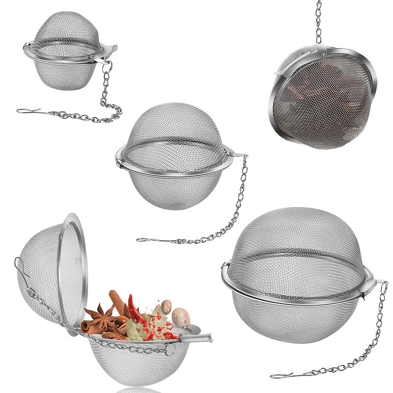 1-Pack 304 Stainless Steel Spice Ball – Tea & Soup Infuser, Hot Pot Spice Filter, Creative Mesh Tea Strainer, Kitchen Gadget