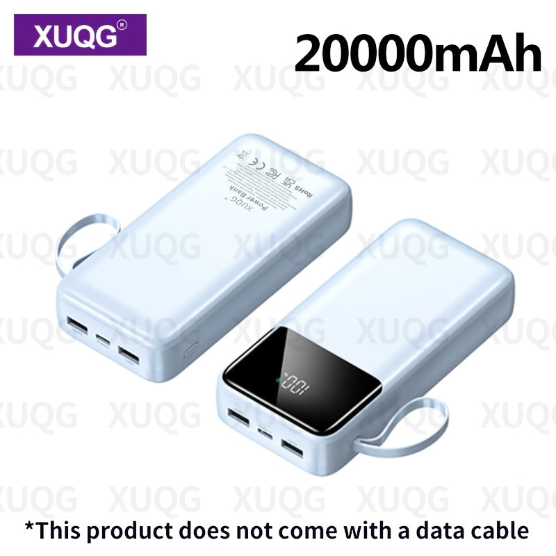 20000mAh Power Bank with LED Power Display, Dual Output, Built-in Lanyard, Compact and Portable Phone Charger. Suitable for iPhone 15 Pro/14 Max/13/12 Devices/Android (USB, Type-C). Outdoor Emergency Power Backup Battery. Category: Portable Mobile