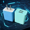 Dual Port Charger with 5V2A Output, Includes a 10 USB Wall Charger, Comes in a 2-Pack USB Adapter, Compatible with for Ipad And Iphone Models 15 Through 5, As Well As Samsung Galaxy S Series, LG, HTC, Moto, Kindle