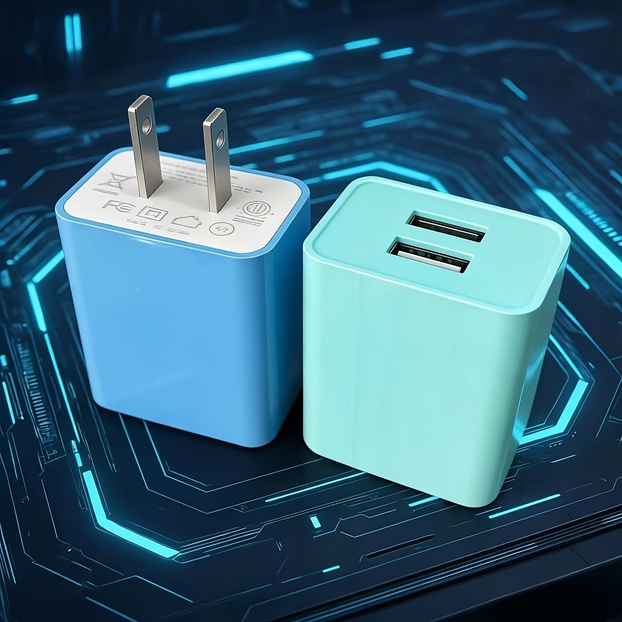 Dual Port Charger with 5V2A Output, Includes a 10 USB Wall Charger, Comes in a 2-Pack USB Adapter, Compatible with for Ipad And Iphone Models 15 Through 5, As Well As Samsung Galaxy S Series, LG, HTC, Moto, Kindle