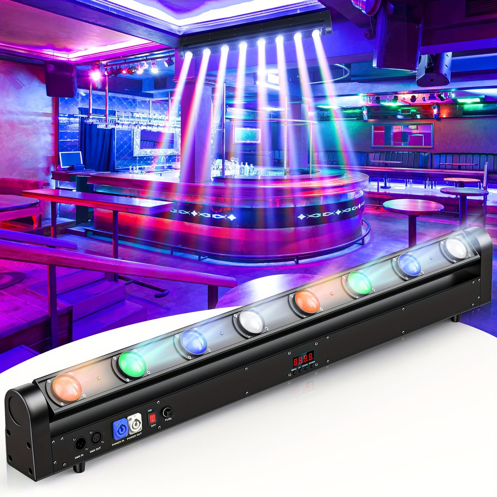 120W RGBW 4-in-1 Moving Head Light LED Stage Light, Suitable for Home Parties, KTV, Clubs, Bars, Weddings, DJ, Christmas, Halloween, Wall Washer Light