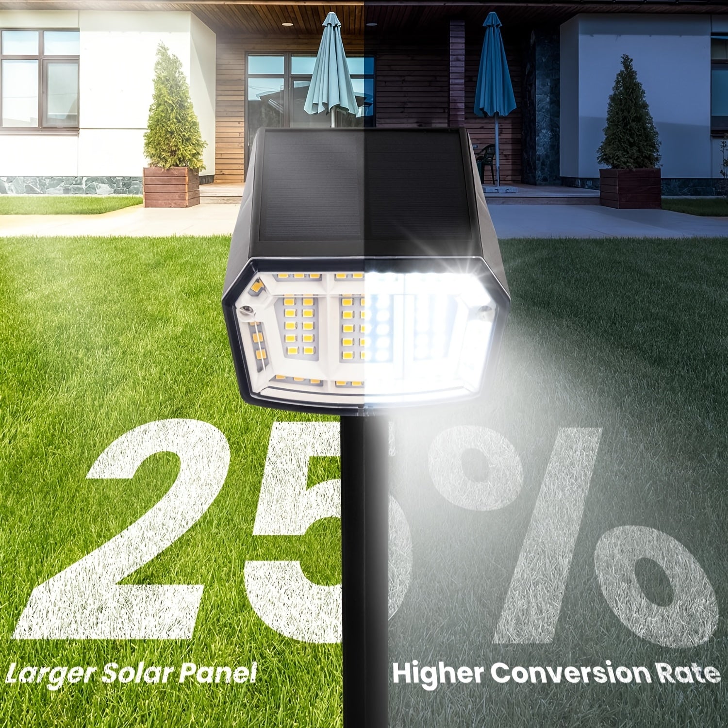 12/2-Piece Solar Outdoor Light Garden IP65 Waterproof 3 Lighting Modes Solar Spotlight Christmas Decoration Outdoor Accent Light Landscape Solar Light Outdoor Courtyard Landscape Lighting Suitable for Garden, Courtyard, Camping