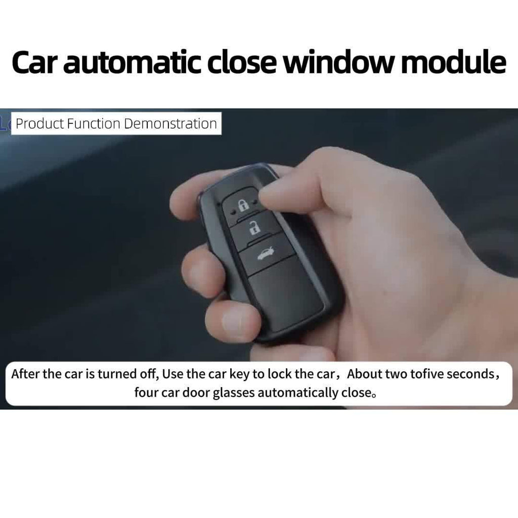 Lasixi 12V Car Power Window Regulator with Auto Close Lock - Universal Fit for All Models, Hardwired Installation, 4 Doors