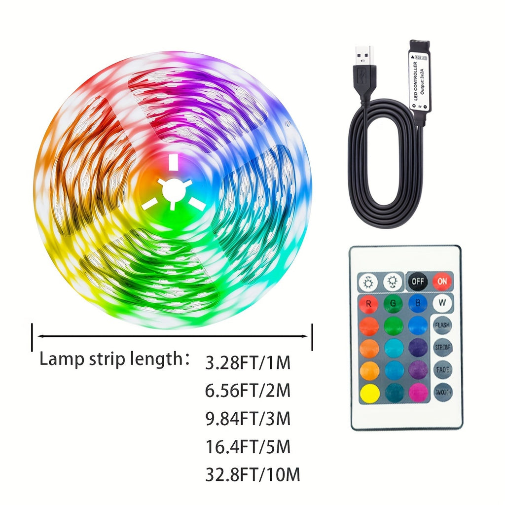 1套USB DIY背光电视灯带，1米-5米（3.28FT to 32.8FT ）SMD 3535 LED家庭装饰柔性橱柜灯
