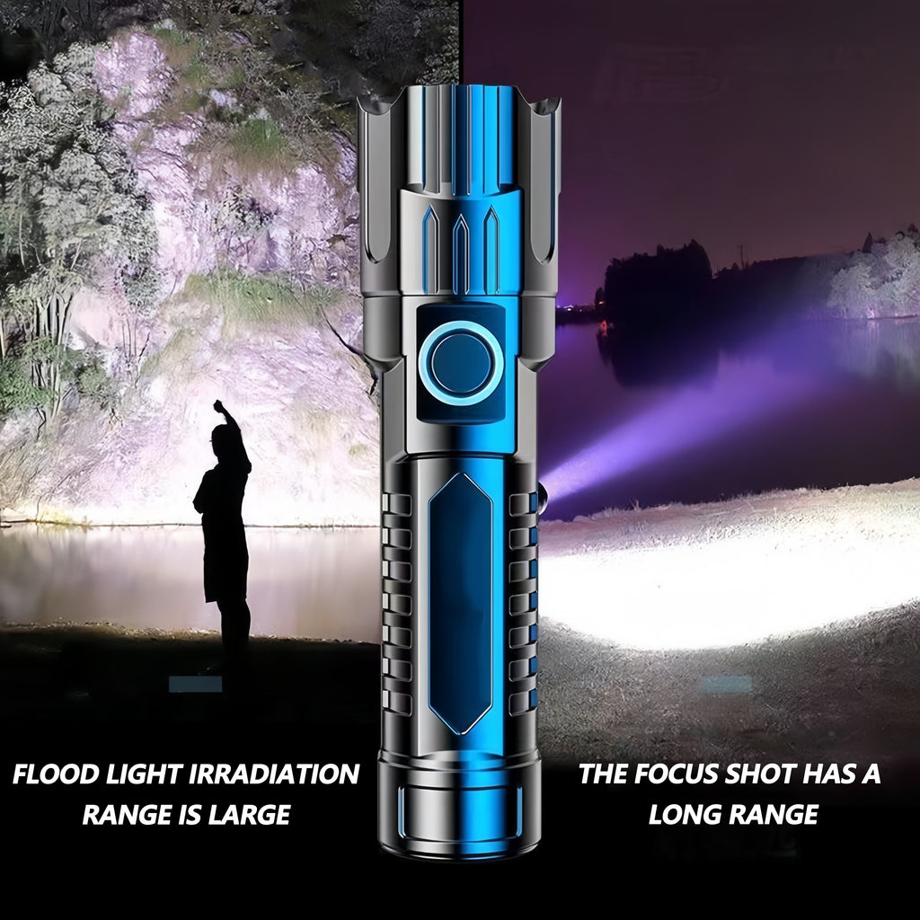 1PC Outdoor Flashlight IP65 Waterproof Portable Camping Light for Home Adventure Daily Use