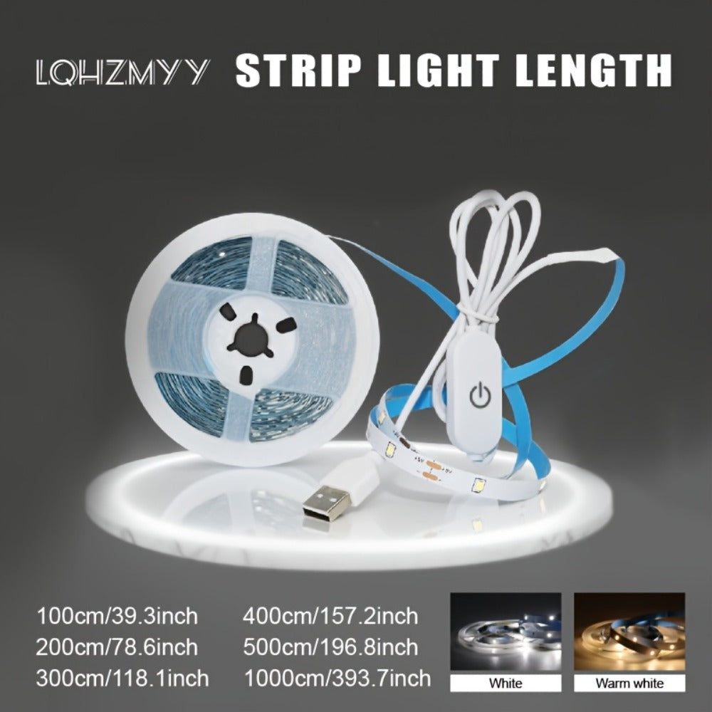LQHZMYY LED灯条，触摸开关，易于安装，USB接口，装饰LED灯 | 时尚LED灯条 | 可灵活装饰灯带 | 卧室装饰灯，适用感恩节复活节情人节圣诞节等