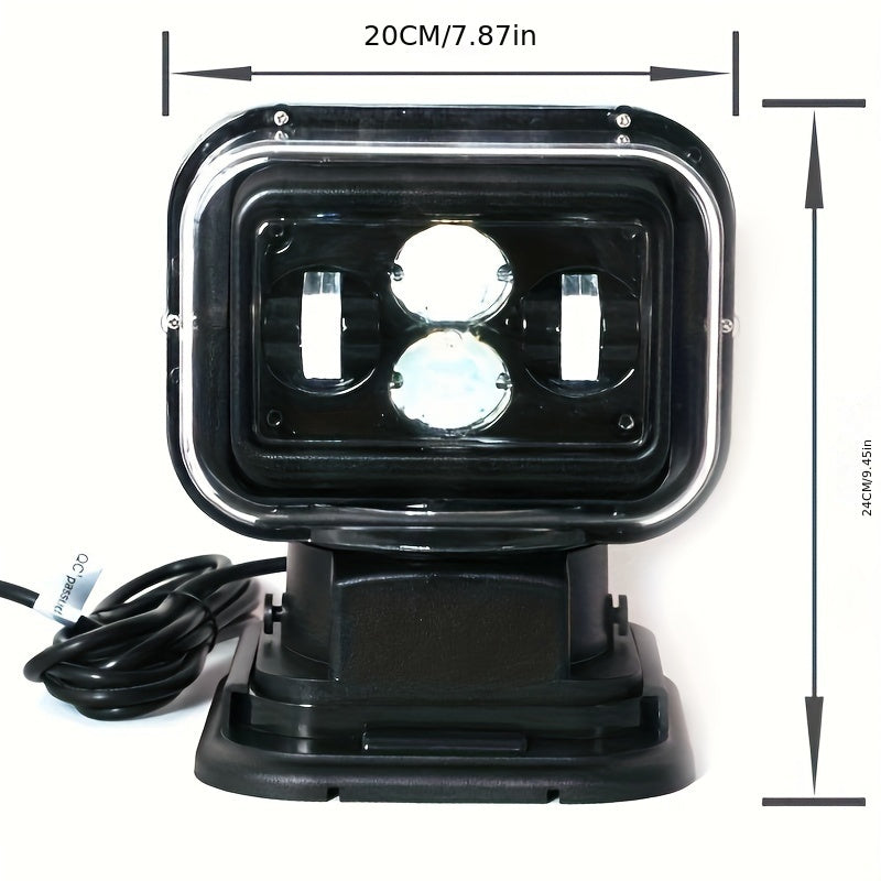 High-profile vehicle-mounted LED remote control searchlight Dragon Edition 60W high-power high-brightness work light long-distance illumination light