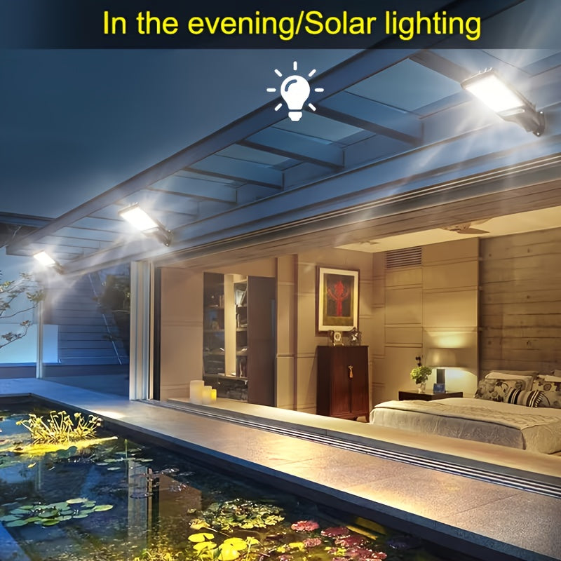 2026 New 616LED Solar Street Light, Super Bright Wall Light, LED Outdoor Lighting Fixture, IP44 Protection Rating, Four Lighting Modes, Safety Lamp, Easy Installation