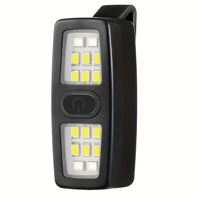 Rechargeable Clip-On Flashlight with Hands-Free Running Light & Dog Walking Feature – Illumination, Adjustable Beam, Low-Light Design for Night Hiking, Camping & Everyday Carry