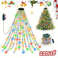 400/220 LED 圣诞室内灯串 | 20/11 码 78.74 英寸瀑布树灯，USB 插电，高亮度珠子灯，8 种模式，适用于花园、露台、家庭、圣诞树装饰、节日装饰、活动策划
