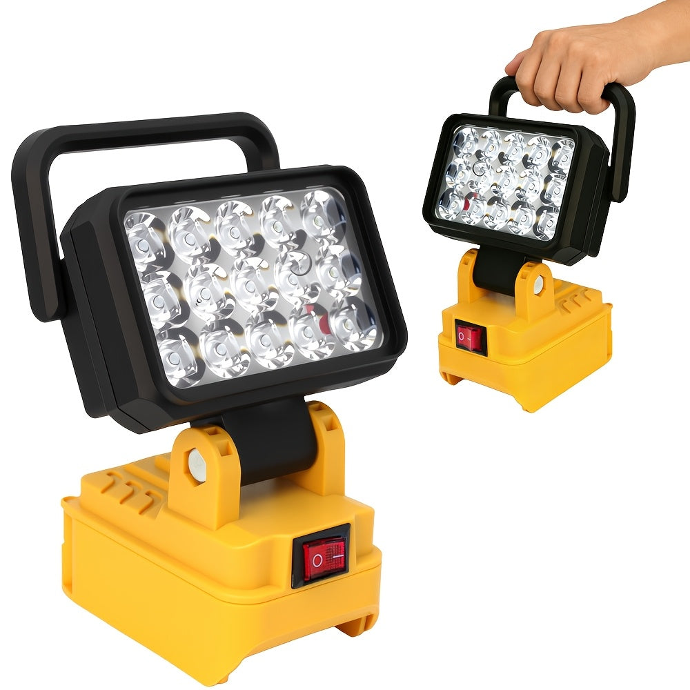 LED work light for Dewalt 18V lithium battery, 4-inch flashlight, portable emergency floodlight, camping lantern