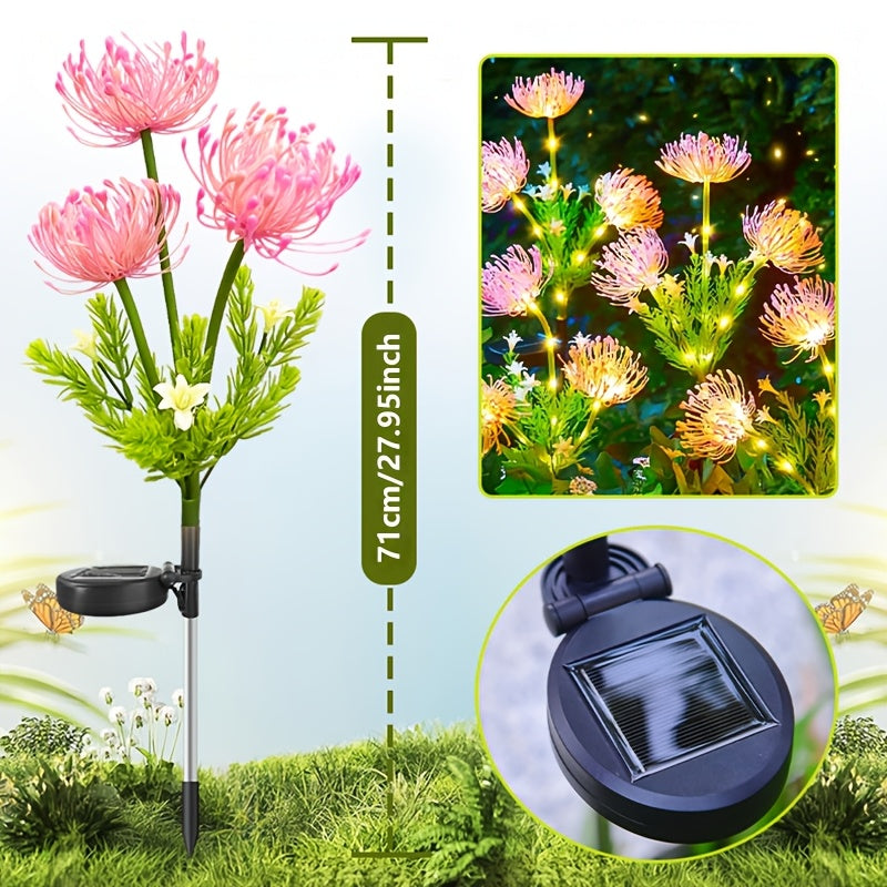 Solar Lycoris Garden Light - Landscape Lighting Outdoor Ground Light, Suitable for All Season Garden, Courtyard and Lawn Decoration, Mother's Day, Father's Day, Thanksgiving, Christmas, Valentine's Day, Wedding, New Year Decoration