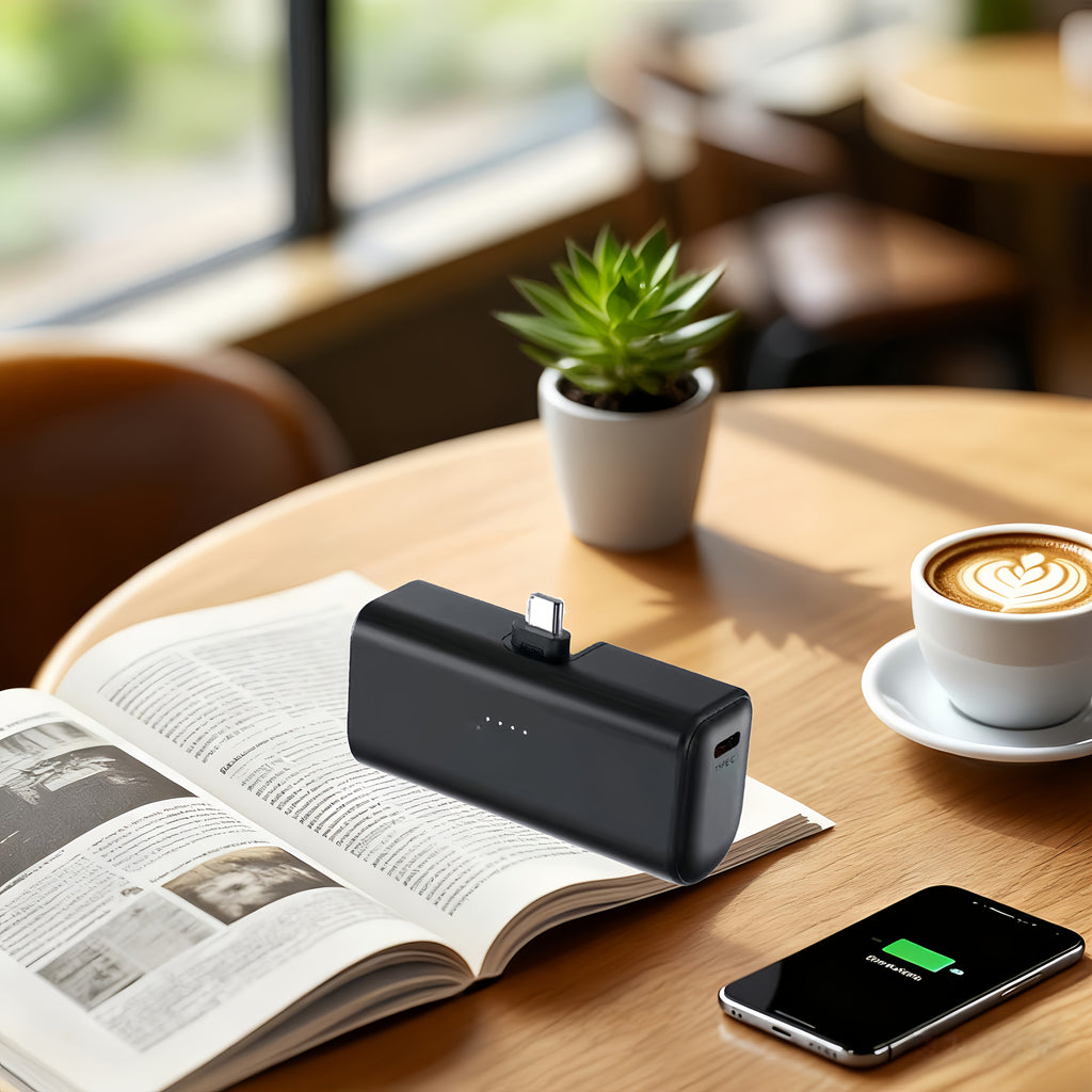2025 超值 5380mAh 22.5W 快充 USB 便攜充電器，手機充電寶，USB Type-C 雙供電模式，可充電鋰聚合物電池，相容於 16/15 系列和 Android 裝置