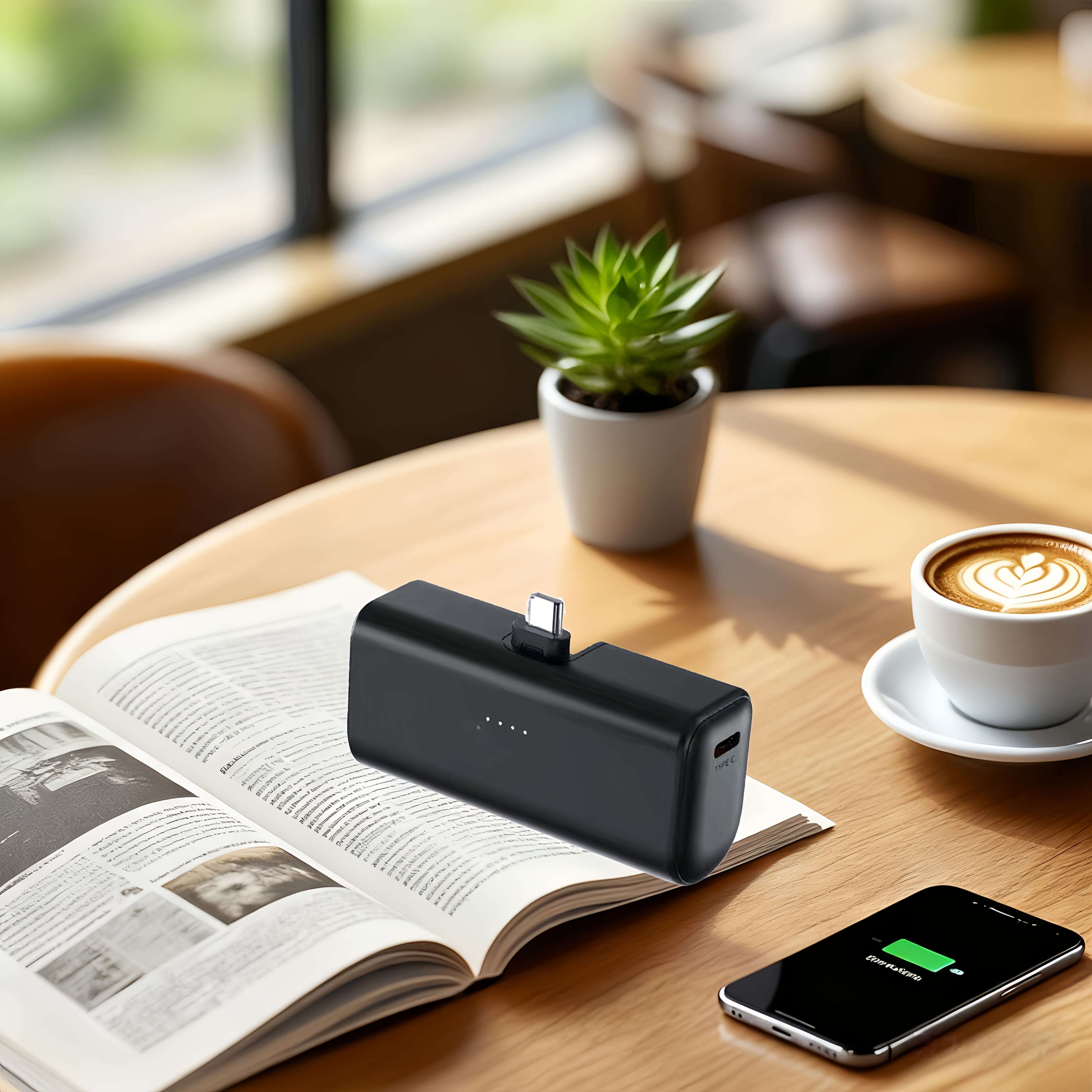 2025 超值 5380mAh 22.5W 快充 USB 便攜充電器，手機充電寶，USB Type-C 雙供電模式，可充電鋰聚合物電池，相容於 16/15 系列和 Android 裝置