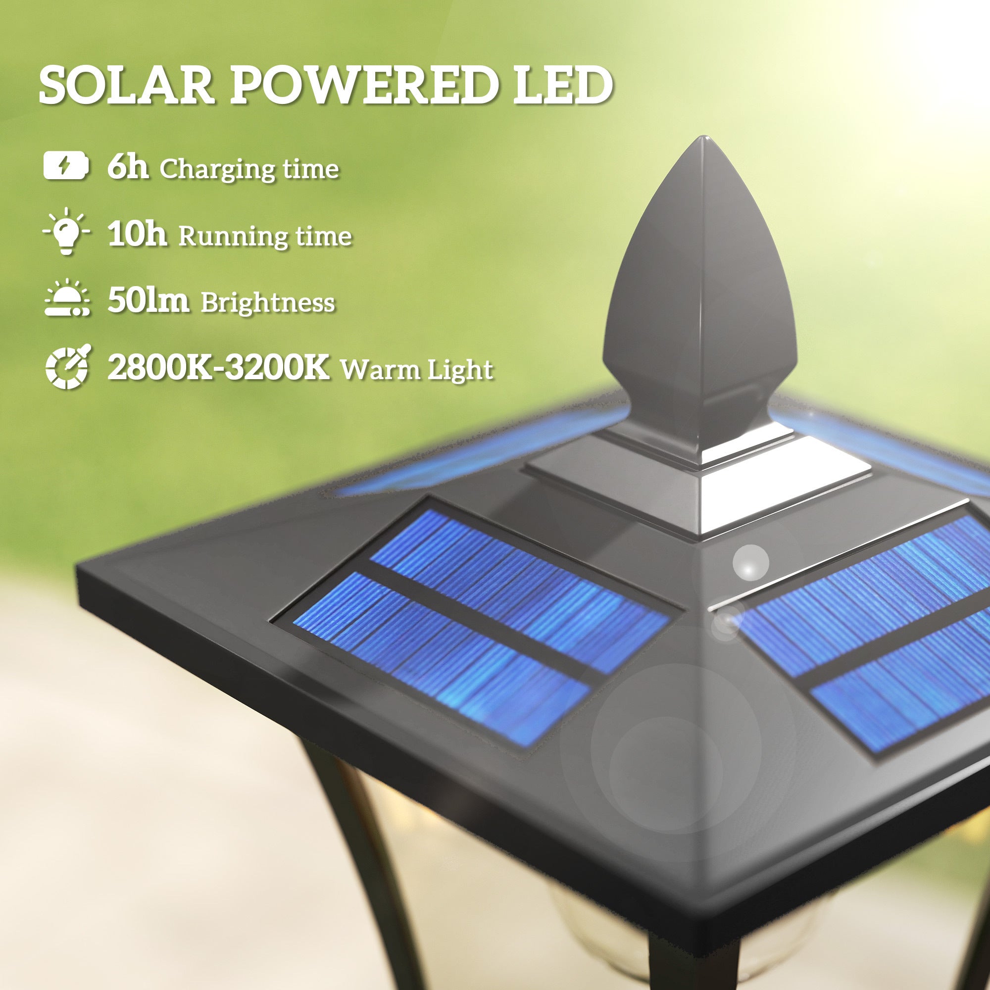 63‘ Solar Lamp Post Light 2 Pack, Waterproof LED Solar Lamp Post with Planter, Outdoor Light, Perfect for Courtyard, Backyard, Pathway, Garden, Lawn, Black