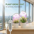 2-Pack Magnetic Indoor Plant Grow Light Compatible with Desks & Plant Stands, Full Spectrum Dimmable Plant Lamp with Auto On/Off Timer, Height Adjustable & 720° Freely Rotatable, Ideal for Small-Space Indoor Gardening