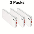 3-Pack Power Bank Portable Charger 10000mAh, Battery Pack PD 22.5W with Dual USB & USB-C Input/Output, Slim & Lighweight for Phones, Tablets, And More.(3 Packs)