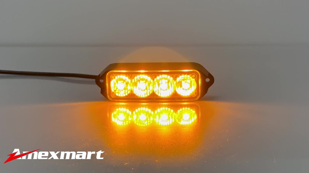 2-Pack Truck Light Bar, Grille LED Strip Light, Trailer Light, Amber Traffic Marker Light