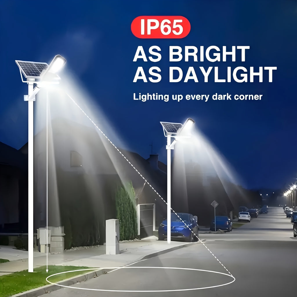 1/2 Pack 6000mAh Powerful Solar Street Light with Remote Control, with LED Lens Beads 6500K Split-Type Solar Wall Light, Easy to Install Wall Mount Kit, Perfect for Garden Courtyard, Garage and Commercial Lighting Street Light