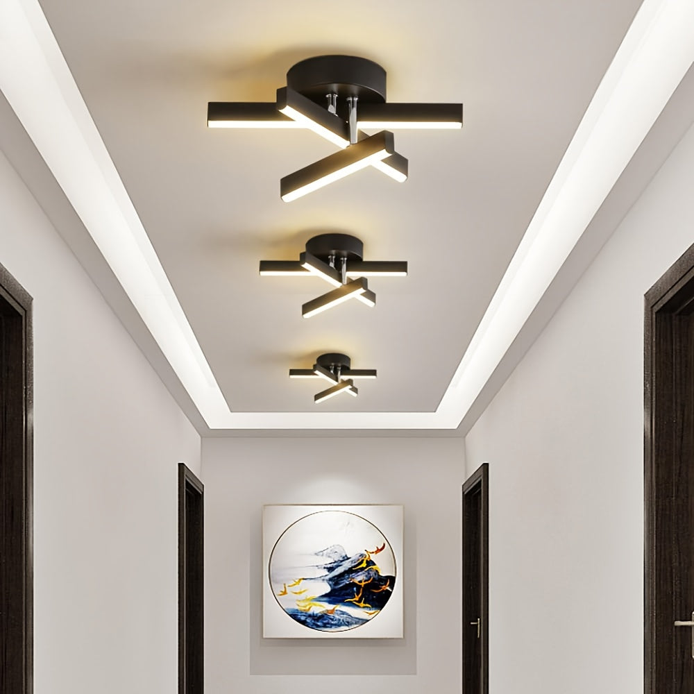 Modern metal LED ceiling light, two shades optional, suitable for bathroom, ceiling light, kitchen, porch, office, hallway and bedroom. Multiple colors available