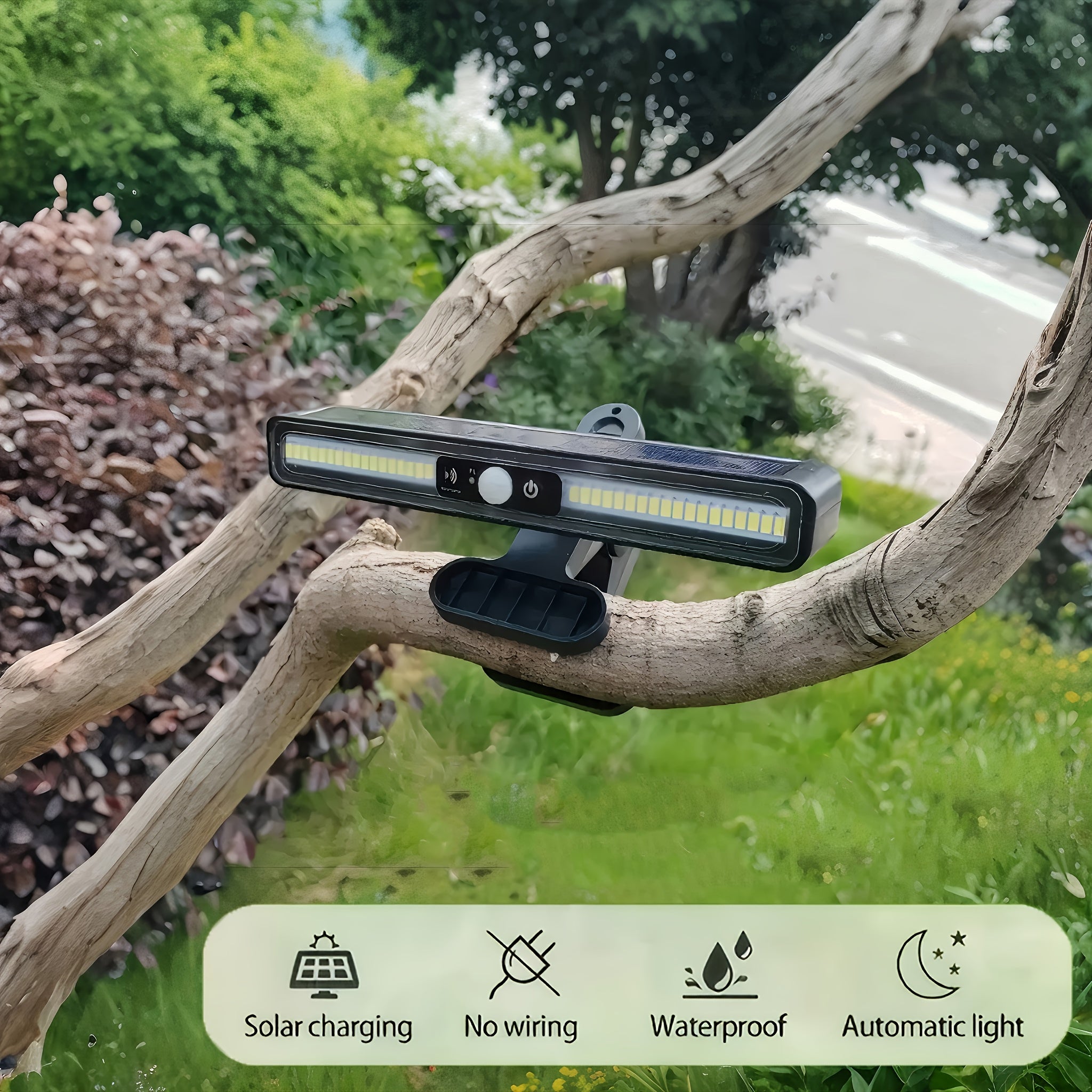 4/2/1-Piece Solar Outdoor Sensor Clip Light - IP65 Protection Rating, High Brightness 5630 LED, Automatic On/Off, Can Be Clipped or Wall-Mounted, Suitable for Camping, Garage, Courtyard and Commercial Lighting
