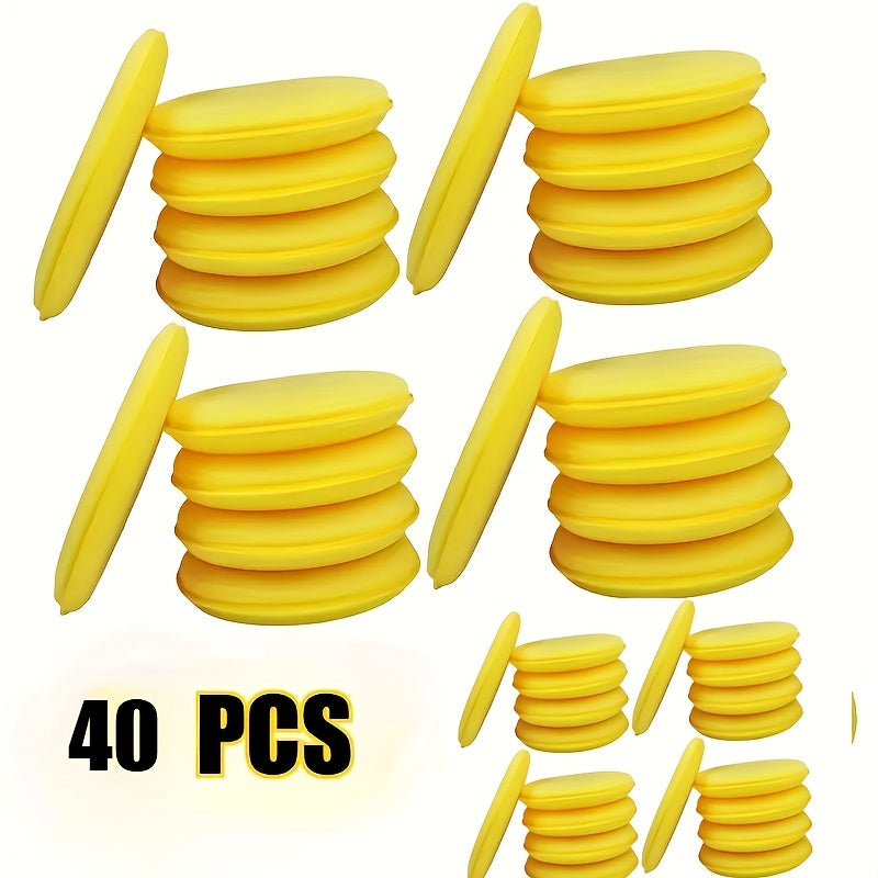 Car Polishing Sponge Pad Soft Foam Applicator Pad Round Wax Applicator Pad Sponge Vehicle Polishing Pad Car Cleaning Pad Car Glass Cleaning Sponge