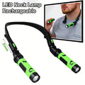 Rechargeable Neck Hanging LED Light with Flashlight & Magnetic Base, 2 Lighting Modes, 120° Adjustable Arm, Perfect for Reading, Night Running, Camping, Hunting and Working