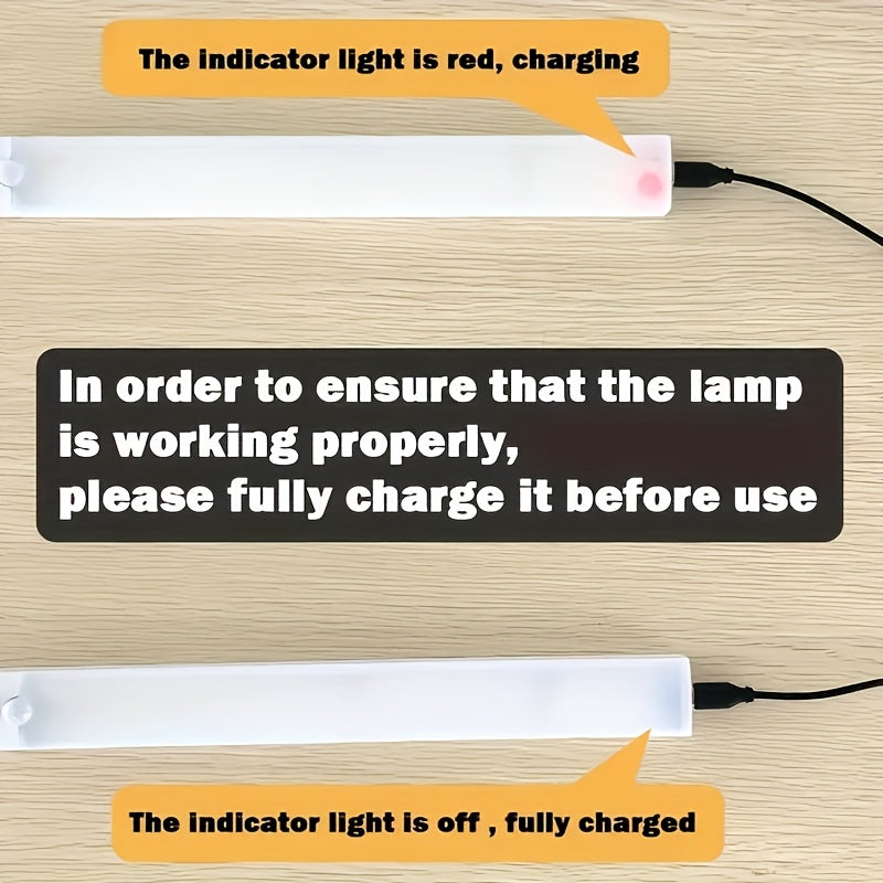 8-pack smart motion sensor LED light, household lighting tube, USB rechargeable + magnetic installation, suitable for cabinets, wardrobes, bookshelves, sinks, DIY night light. Bookshelf lighting, cabinet lighting, minimalist design