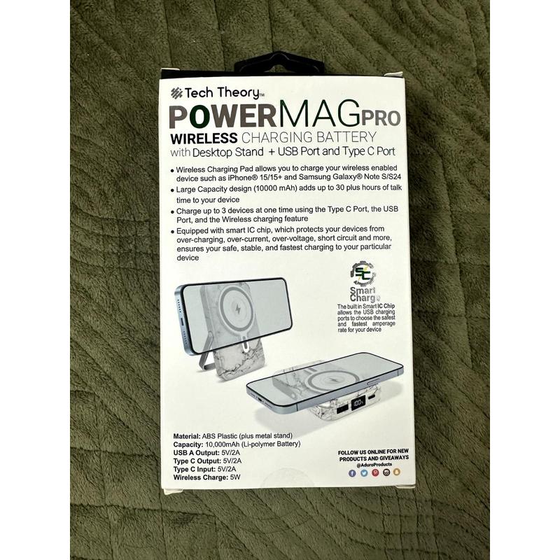 TECH THEORY POWER MAG PRO WIRELESS CHARGING BATTERY - WHITE