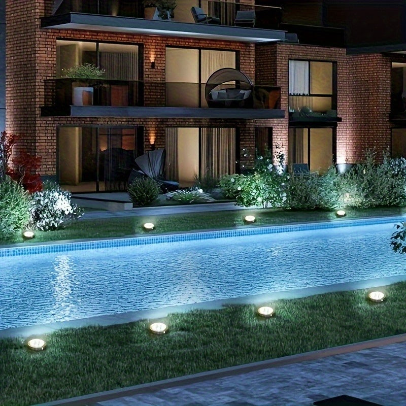 20pcs Solar Ground Lights (Outdoor IP44) - Warm White & Cool White, Solar In-Ground Lights for Garden, Pathway, Driveway, Deck, Stairs, Pool, Flower Bed - Auto On/Off, Easy to Install