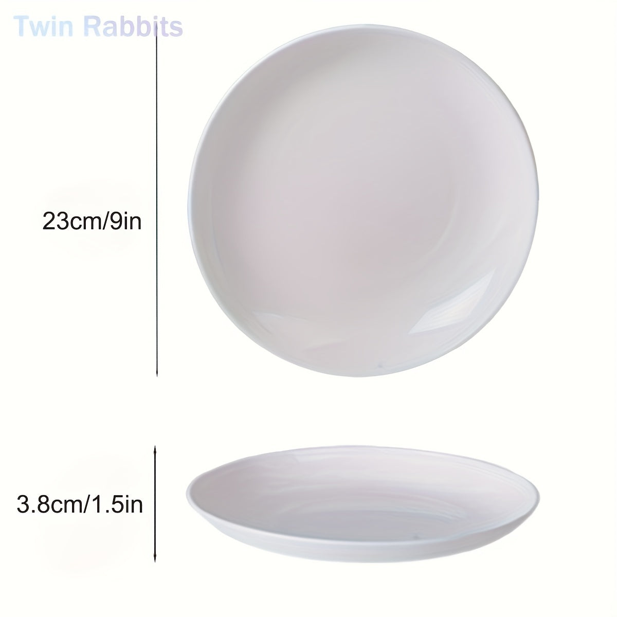 1 Pack of 4-Piece Unbreakable 9-Inch Plastic Plates, Microwave & Dishwasher Safe, Dinner Plate Set for Home, RV, Parties (Blue Series)
