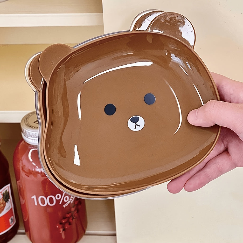 2 PET Cartoon Small Plates, Trash Plate, Square Dried Fruit Tray, Small Dish – Perfect for Kitchen Breakfast, Fruit, Bone Dish, Snacks, etc.