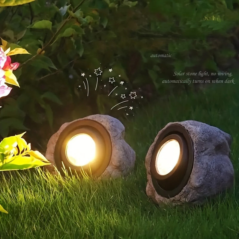 Solar Landscape Spotlight, Stone Lawn Light, Stone Design, Landscape Decorative Light, Courtyard Stone Light, Path Decorative Light, Stone Illumination Light, Outdoor Garden Light, Yard Ground Light, Holiday Outdoor Landscape Lighting