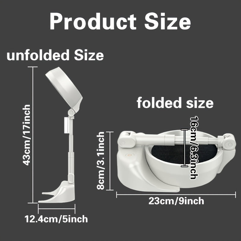 Compact Foldable 3-Speed Tabletop Smoke Extractor – Portable Smoke Purifier for Indoor Cooking, BBQ, Hot Pot & Kitchen | Adjustable Airflow, Space-Saving Design