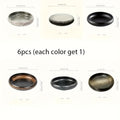 6-Piece Set Creative Kiln-Fired Glaze 6.0-Inch Ceramic Plates – Korean Kimchi Plate, Salad Bowl, Dish