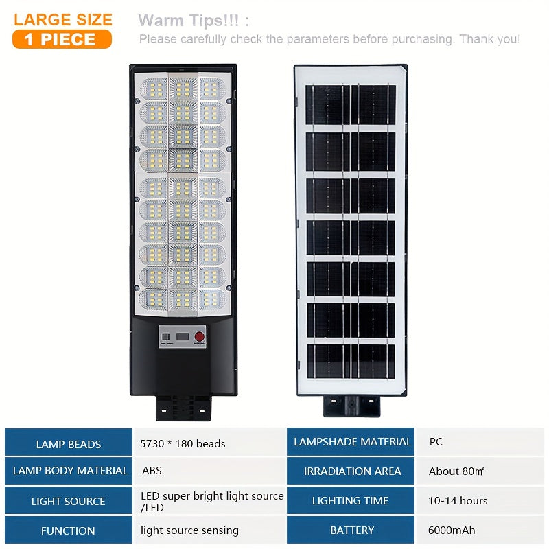 Powerful LED Solar Outdoor Courtyard Street Light, Wide Angle Outdoor Lighting, Super Bright Solar Motion Sensor Street Light, with PIR Motion Sensor and Auto On/Off Switch – Perfect for Street Lighting, Garden, Garage, Backyard, Doorway