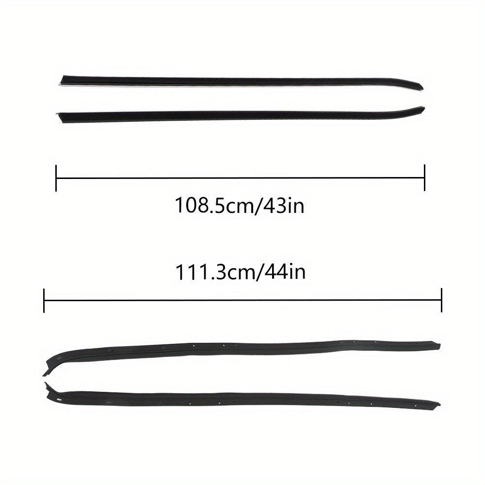 4-Piece Window Sweeps Felt Kit for Chevrolet Camaro, 1970-1981