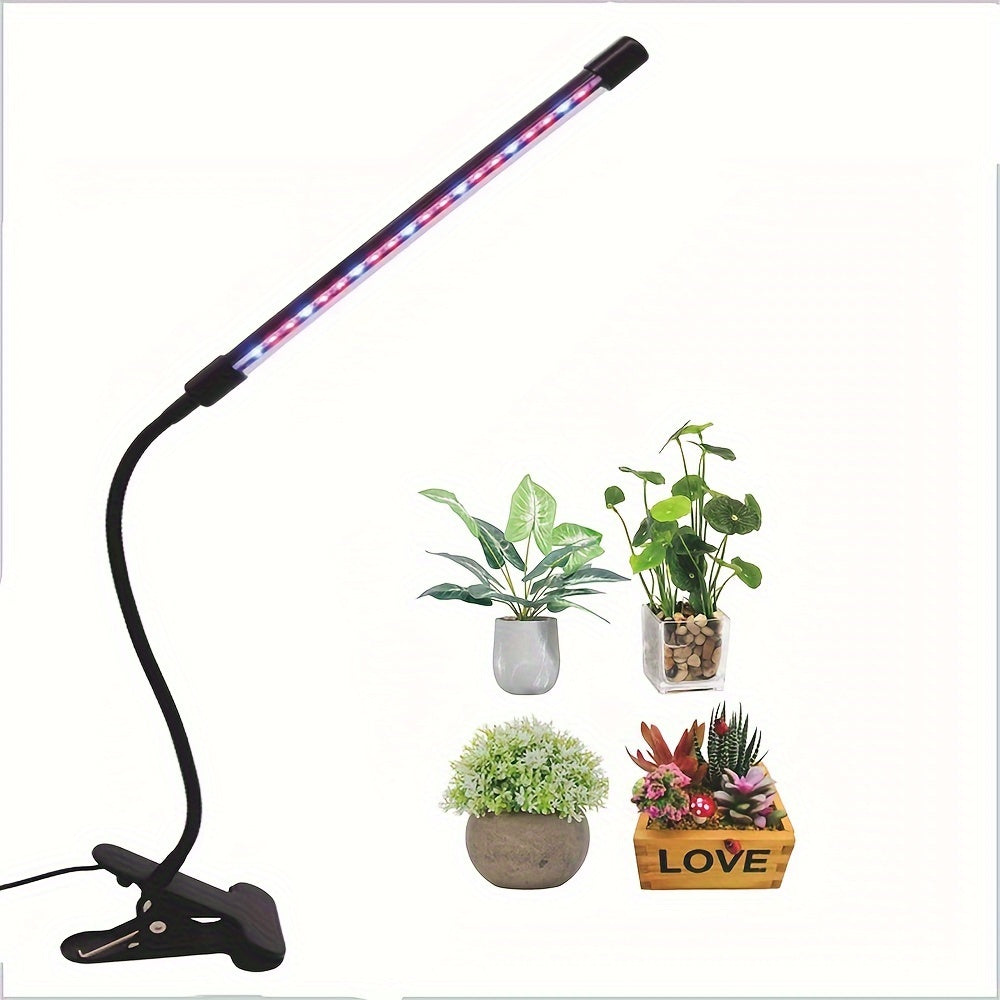 Indoor LED Plant Grow Light, Full Spectrum & Red-Blue Dual Spectrum, USB Powered, 3/6/12H Timer, 15W Power, Dimmable Design, Ideal for Seedling Propagation, Indoor Plant Care and Greenhouse Cultivation, Valentine's Day Exclusive